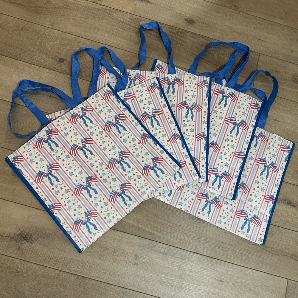 Homegoods TJMaxx Marshalls Viral Coquette Patriotic Bow Tote Bag Set of 5